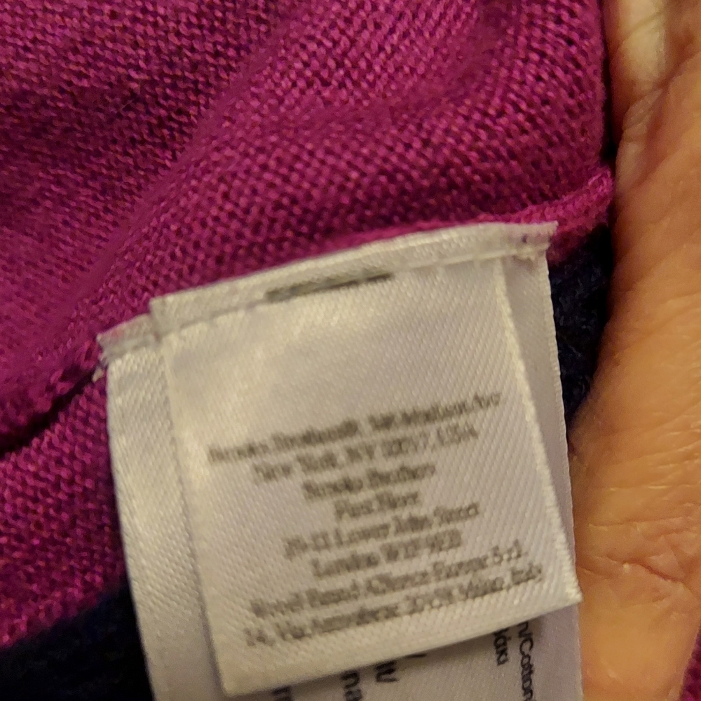 Brooks Brothers Purple and Black Striped Cardigan - Picture 4 of 4